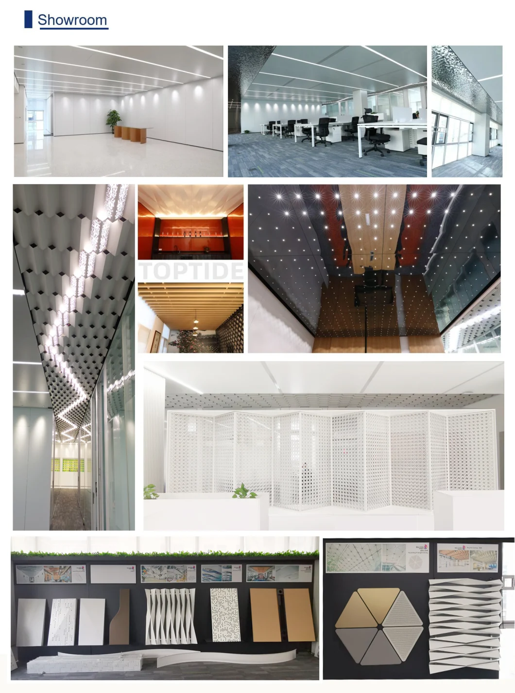Custom Building Material Decorative Suspended Metal Ceiling 600X600 Fireproof Aluminum Ceiling