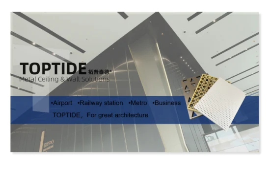 Suspended Metal Ceiling Building Material False Aluminum Baffle Ceiling for Railway Station