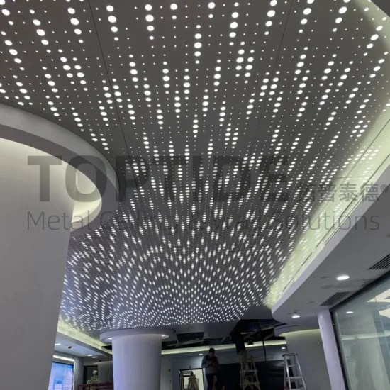 Punching Customized Aluminum Ceiling Acoustic Suspended Perforated Panel