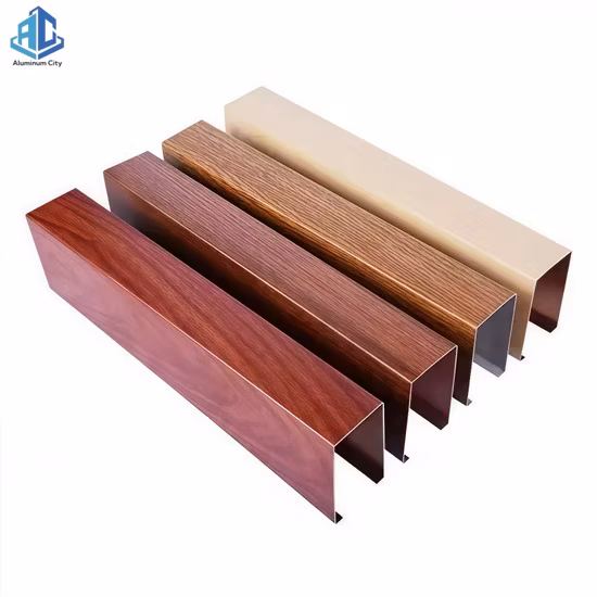 Decorative Metal Strip False Ceilings Building Material Suspended Curved Aluminum Baffle Ceiling