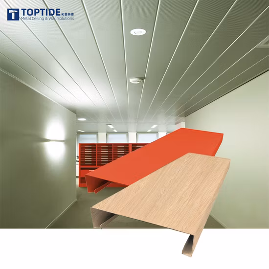 Suspended Metal Ceiling Building Material False Aluminum Baffle Ceiling for Railway Station